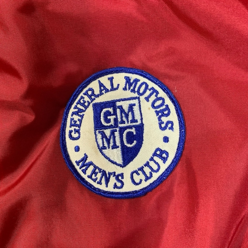 VTG Great‎ Lakes Jacket Mens XL Red Belted Gernal Motors Mens Club Parka Nylon - Picture 5 of 16